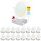 Luxrite 6 Inch Ultra Thin LED Recessed Downlights 5 CCT Selectable 2700K-5000K 14W 1150LM Dimmable 16-Pack LR23732-16PK - alternate 1